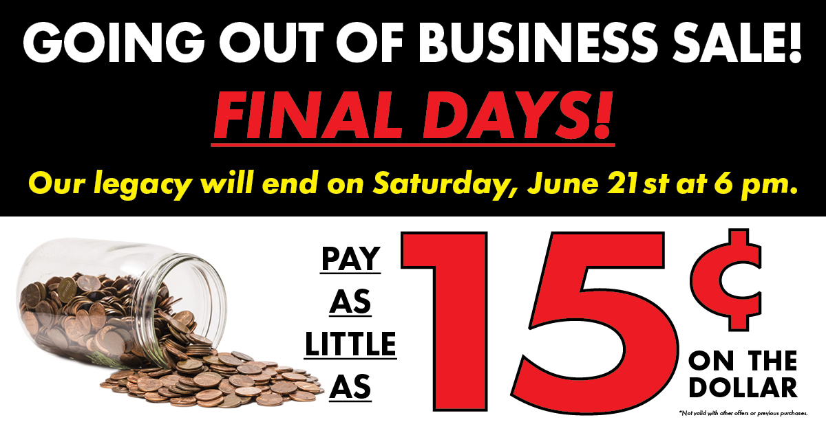 Going Out of Business Sale